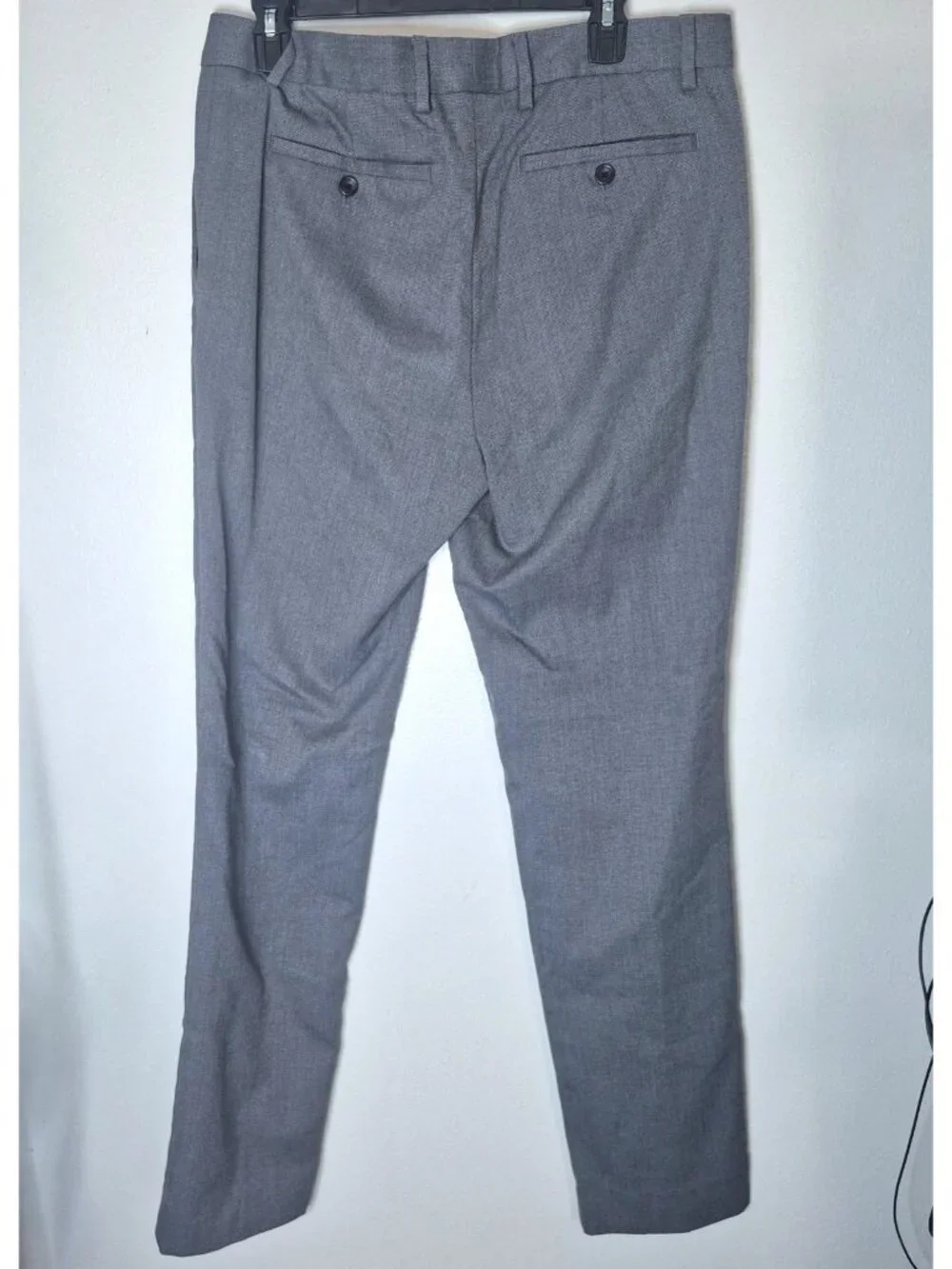 Banana Republic Slim Fit Dress Pants Men's 33x32 Grey Flat Front